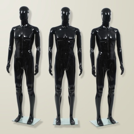 Black Gloss Mannequin Dummy Full Body Stand