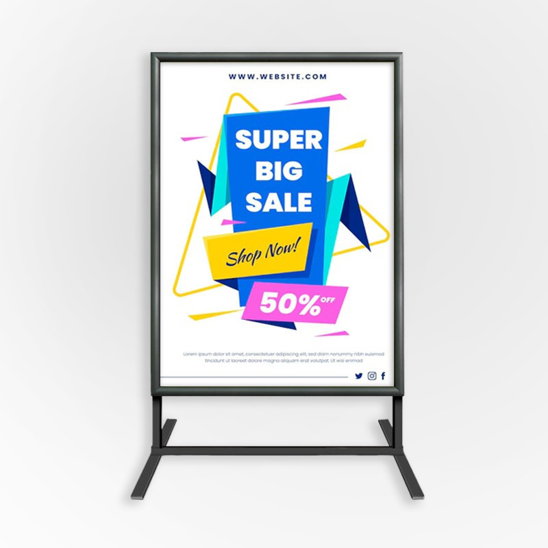 Metal Stand with Aluminium Frame