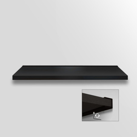 Black Wooden Floating Shelf (Gloss & Matt Finish)