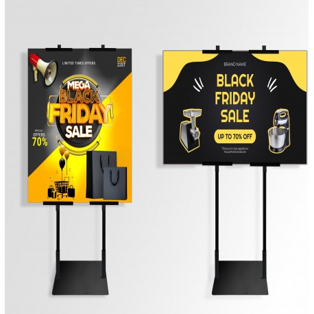 Double Sided information Display Stand (Fully Adjustable)