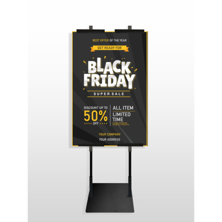 Double Sided information Display Stand (Fully Adjustable)