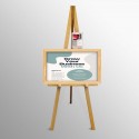 Wooden Display Easel with Leaflet holder