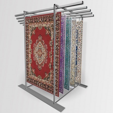 Free Standing Rug Display Sliding Stand