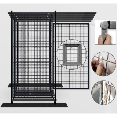 Free Standing Sliding Pull Out Art Rack Panels