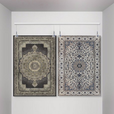 Extra Heavy Duty Rug Hanging Kit with Clip Rail