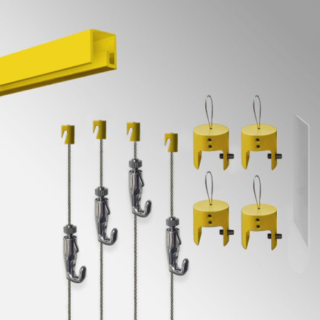 Extra Heavy Duty Rug Hanging Kit with Clip Rail