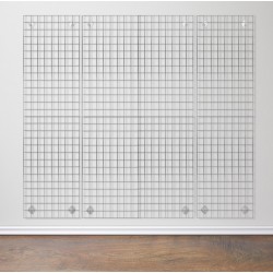 Heavy-Duty Wall Mounted Grid Mesh Display