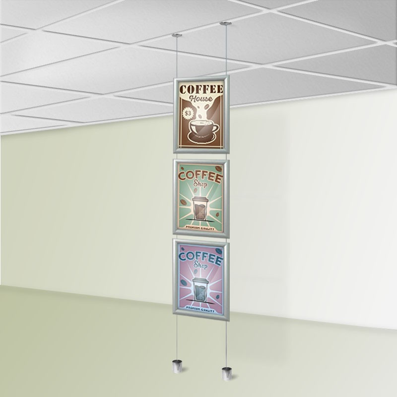 Suspended Ceiling to Floor Twist Frame Hanging Kit | Picture Hanging Direct