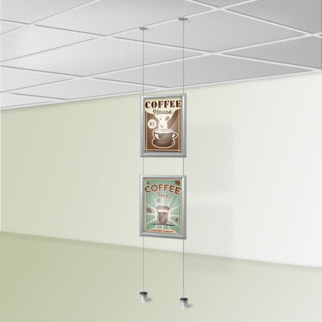 Suspended Ceiling to Floor Twist Frame Hanging Kit | Picture Hanging Direct
