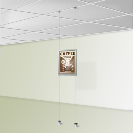 Suspended Ceiling to Floor Twist Frame Hanging Kit | Picture Hanging Direct