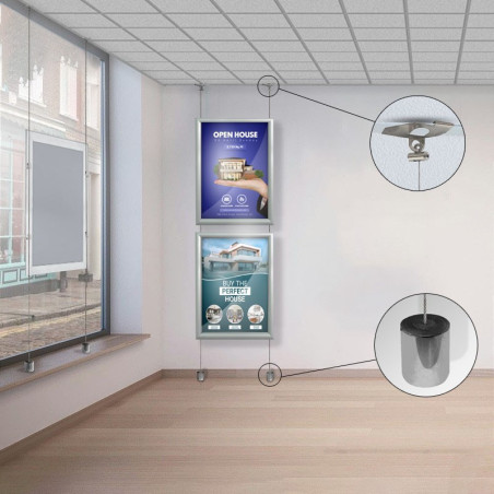 Suspended Ceiling to Floor Twist Frame Hanging Kit | Picture Hanging Direct