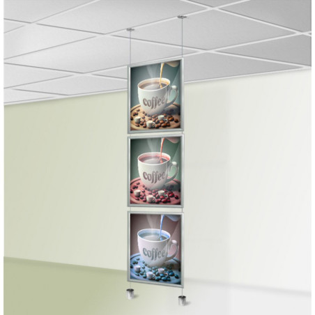 Suspended Ceiling to Floor Twist Frame Hanging Kit | Picture Hanging Direct