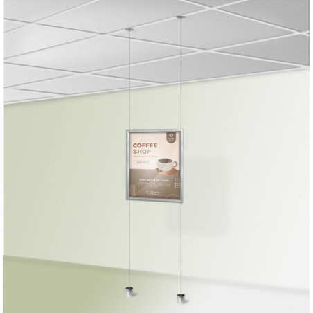 Suspended Ceiling to Floor Twist Frame Hanging Kit | Picture Hanging Direct