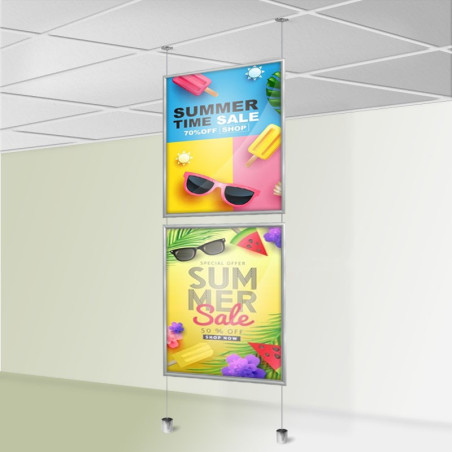 Suspended Ceiling to Floor Twist Frame Hanging Kit | Picture Hanging Direct