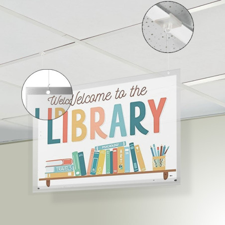 Suspended Ceiling Poster Holder Kit | Picture Hanging Direct
