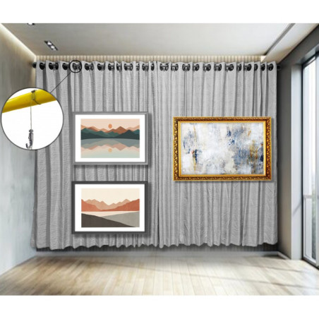 Picture Hanging in Front of Curtains or Drapes | Picture Hanging Direct