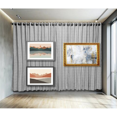 Picture Hanging in Front of Curtains
