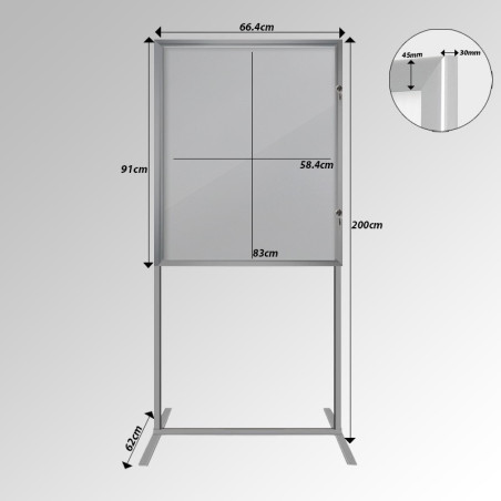 Freestanding T-Shirt Display Stand (Double-sided 180cm) | Picture Hanging Direct