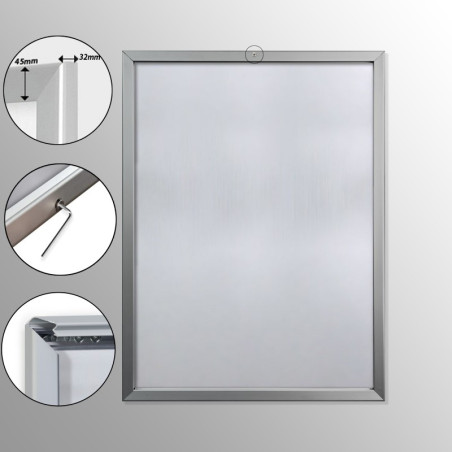 Lockable Aluminium Snap Frame | Picturehangingdirect