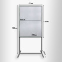 Double Sided Free Standing Information Stand floor standing sign holders poster display Pavement Sign AO