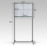 Double Sided Free Standing Information Stand floor standing sign holders poster display Sign A1