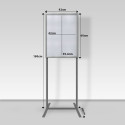 Double Sided Free Standing Information Stand floor standing sign holders poster display  A2