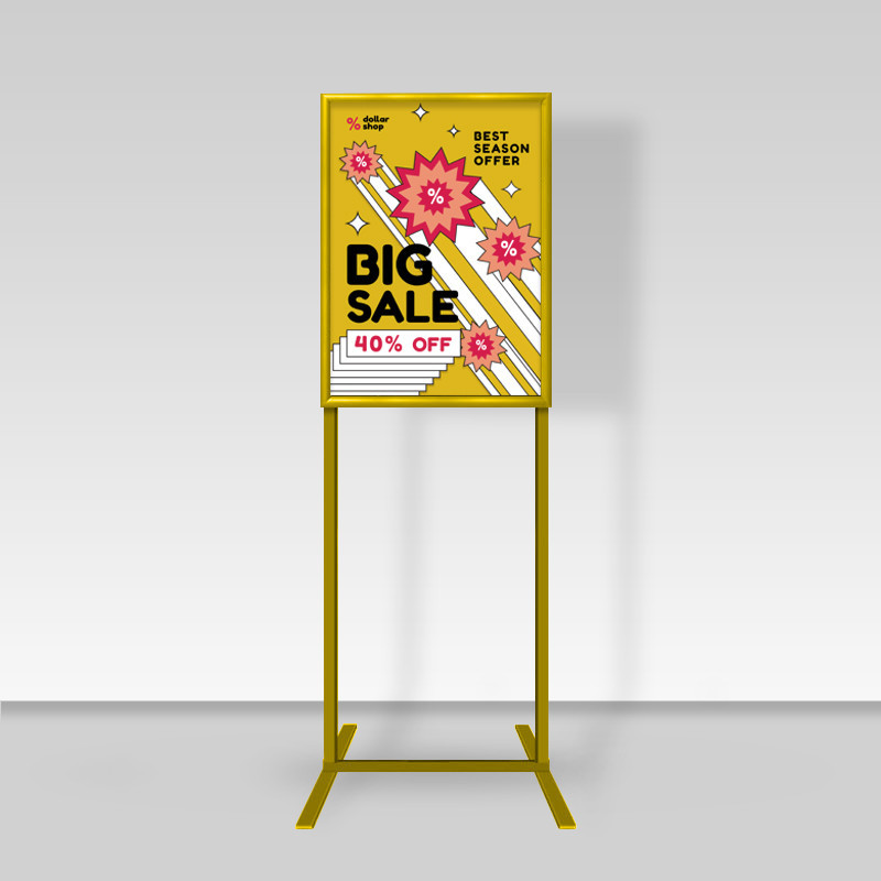 Double Sided Free Standing Information Stand floor standing sign holders poster display  A2