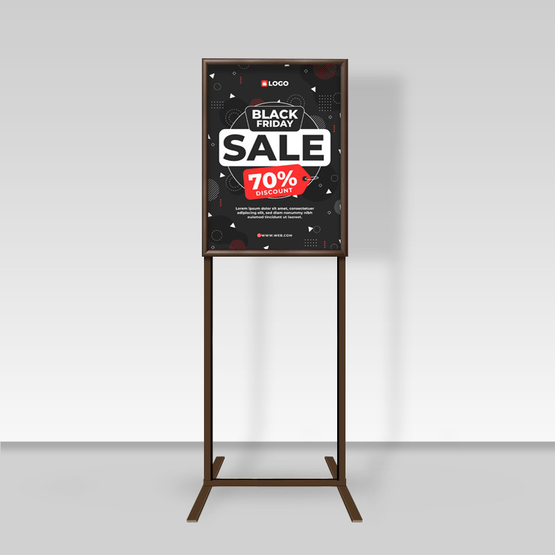 Double Sided Free Standing Information Stand floor standing sign holders poster display  A2