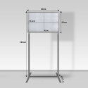 Double Sided Free Standing Information Stand floor standing sign holders poster display  A2
