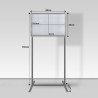 Double Sided Free Standing Information Stand floor standing sign holders poster display  A2