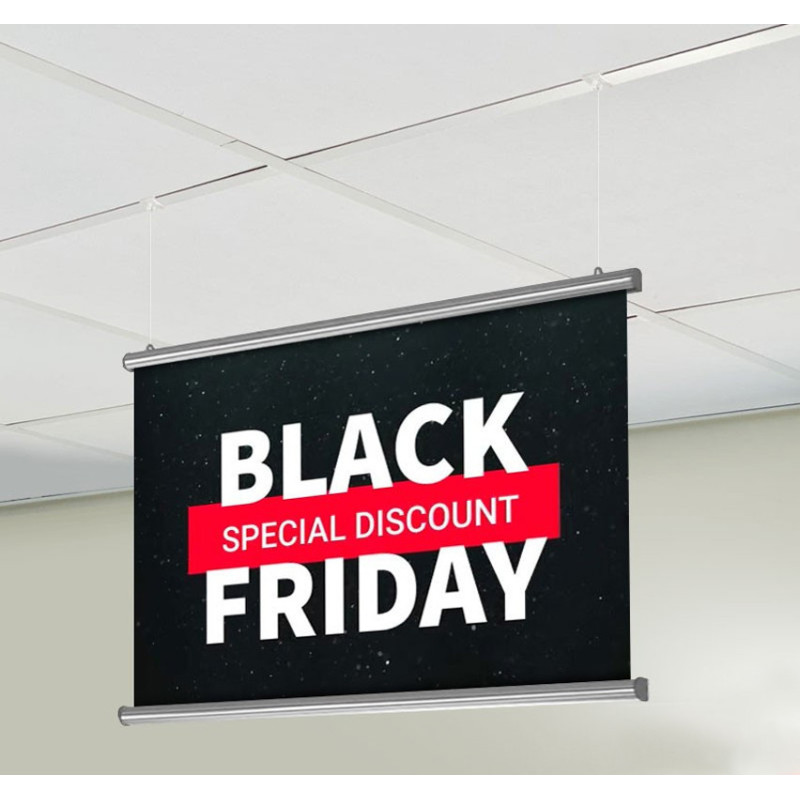 Suspended Ceiling Aluminium Poster Hanger Kit | Picture Hanging Direct