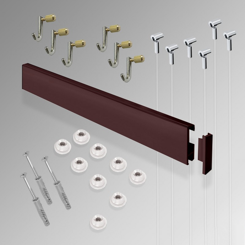 Clip Rail ready to use kit for Art Gallery System  picture hanging 3m