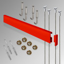 Clip Rail ready to use kit for Art Gallery System  picture hanging 2m | Picture Hanging Direct	