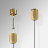 Brass Gold Cable Ceiling Mount + Panel Clamp | Picture Hanging Direct