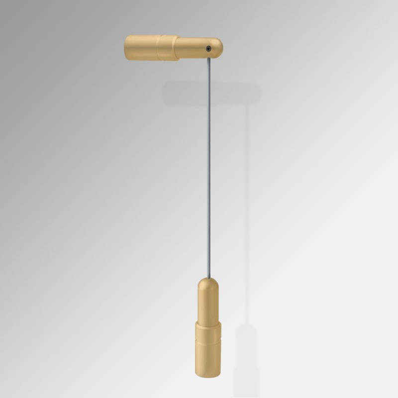 Wall To Floor Cable displays Gold Brass