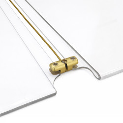 Brass Gold Panel Support Double 4MM grip holder cable display clamp