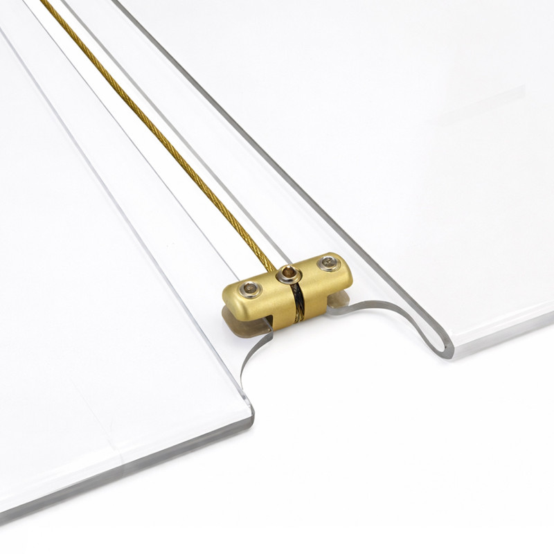 Brass Gold Panel Support Double 4MM grip holder cable display clamp