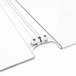 White Panel Support Double 4MM grip holder cable display clamp