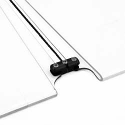 Black Panel Support Double 4MM grip holder cable display clamp