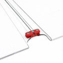 Red Panel Support Double 4MM grip holder cable display clamp