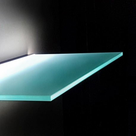 Floating Glass Shelves With Lights, How To Install Led Strip Lights On Glass Shelves