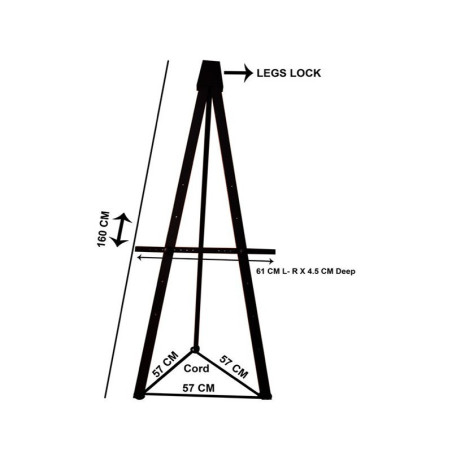 Hire New wooden Greco Easel 160 CM