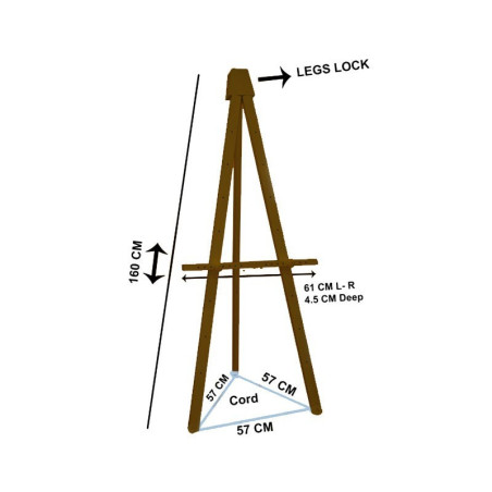 Hire New wooden Greco Easel 160 CM