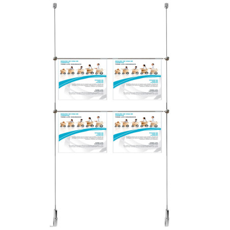 A3 Rod wire rope cable display ceiling floor KIT