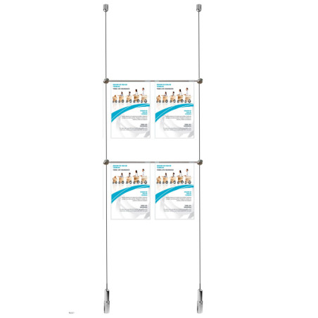 A3 Rod wire rope cable display ceiling floor KIT