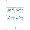 A2 Rod & wire rope cable display ceiling floor KIT