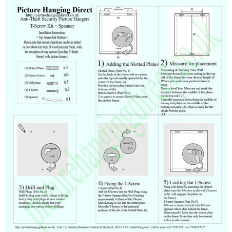 Picture hanging Security Kit