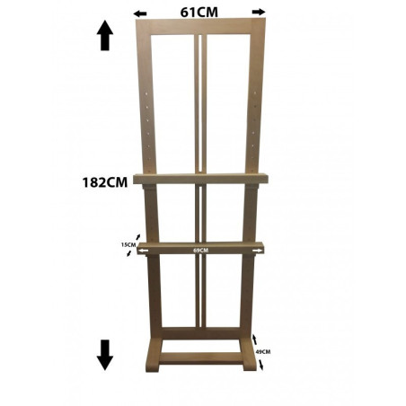 Vertical Display Easel Wooden Hire