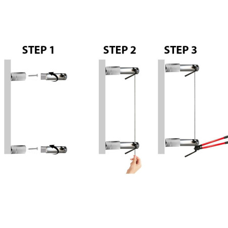 Wall to Wall Cable with Fixings