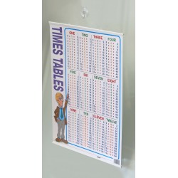 White Poster Hanger with Suction Cup
